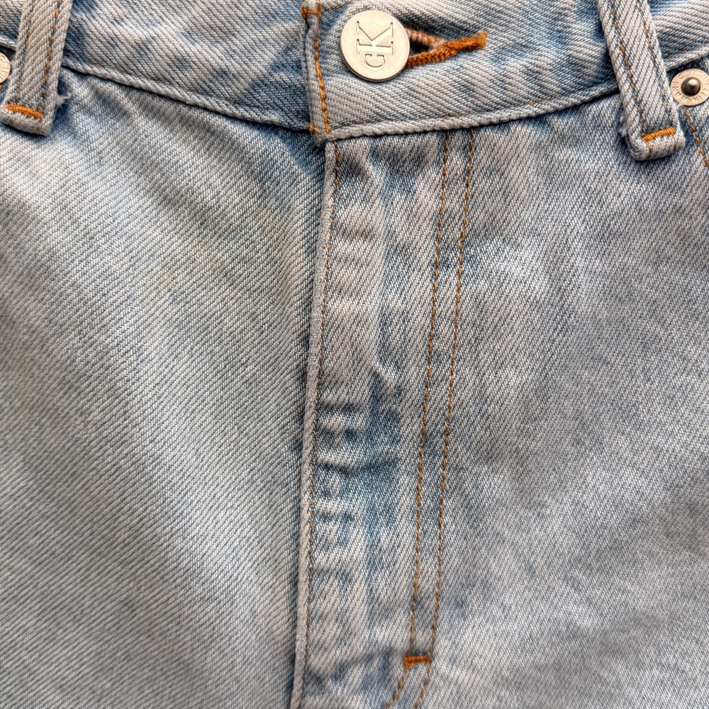 Vintage Calvin Klein Jeans Light Blue Jean Shorts Size 10 - Picture 2 of 11